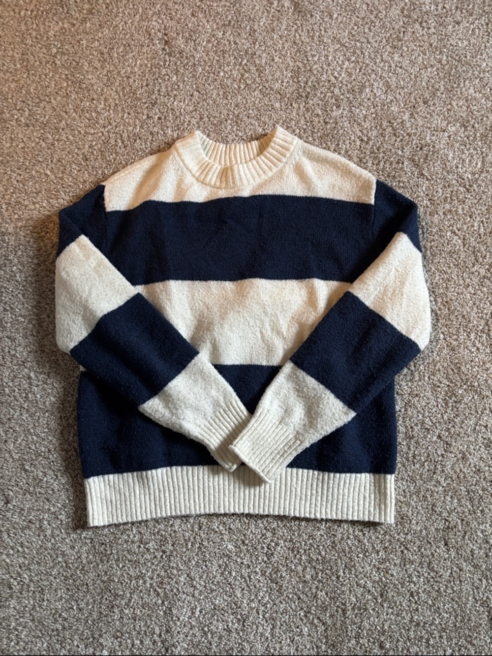 American Eagle Outfitters Navy Striped Sweater